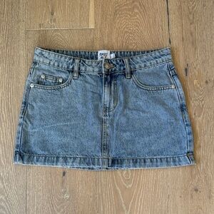 Princess Polly Nique Denim Mini Skirt Light Wash Size Small